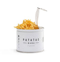 Crunchy Patatas Nana snack chips in a colorful bag, showcasing golden potato chips with a crispy texture.
