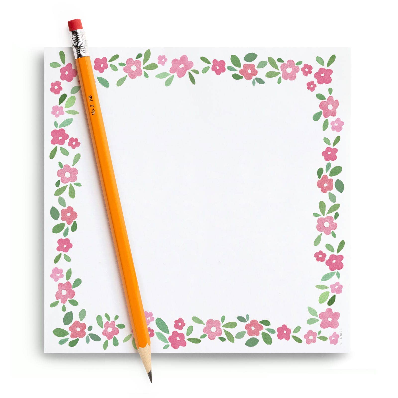 E. Frances Paper Petal Chunky Notepad with floral petal design and thick paper pages for note-taking or journaling.