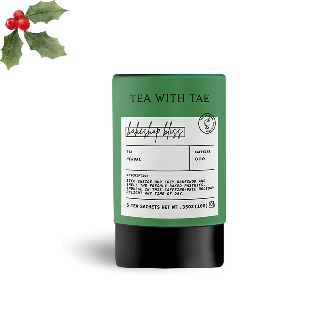 Bakeshop Bliss Holiday Herbal Mini Tube Gift (5 tea bags)