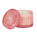 Pink Bellini Crystal Candle by The SOi Company featuring a pink glass candle holder and decorative crystal accents.