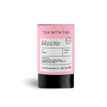 Tea with Tae Hibiscus Rose herbal tea mini tube with 5 tea bags, featuring colorful floral packaging and tea bag tags.