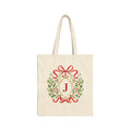Personalized Christmas Crest Tote Bag