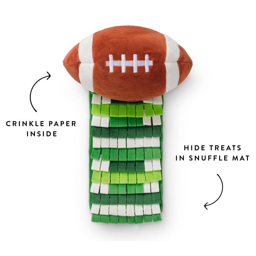 The Foggy Dog Football Interactive Snuffle Dog Toy