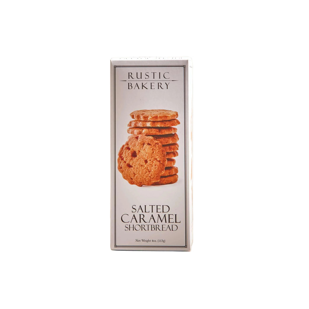 Box of Rustic Bakery Salted Caramel Shortbread on a light background