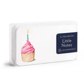Pink cupcake-themed Little Notes® paper notes by E. Frances Paper, featuring a cute cupcake design on white paper.
