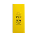 K+M Extravirgin 70% dark citrus chocolate in 2.5oz bar with textured citrus peel and rich dark chocolate surface.