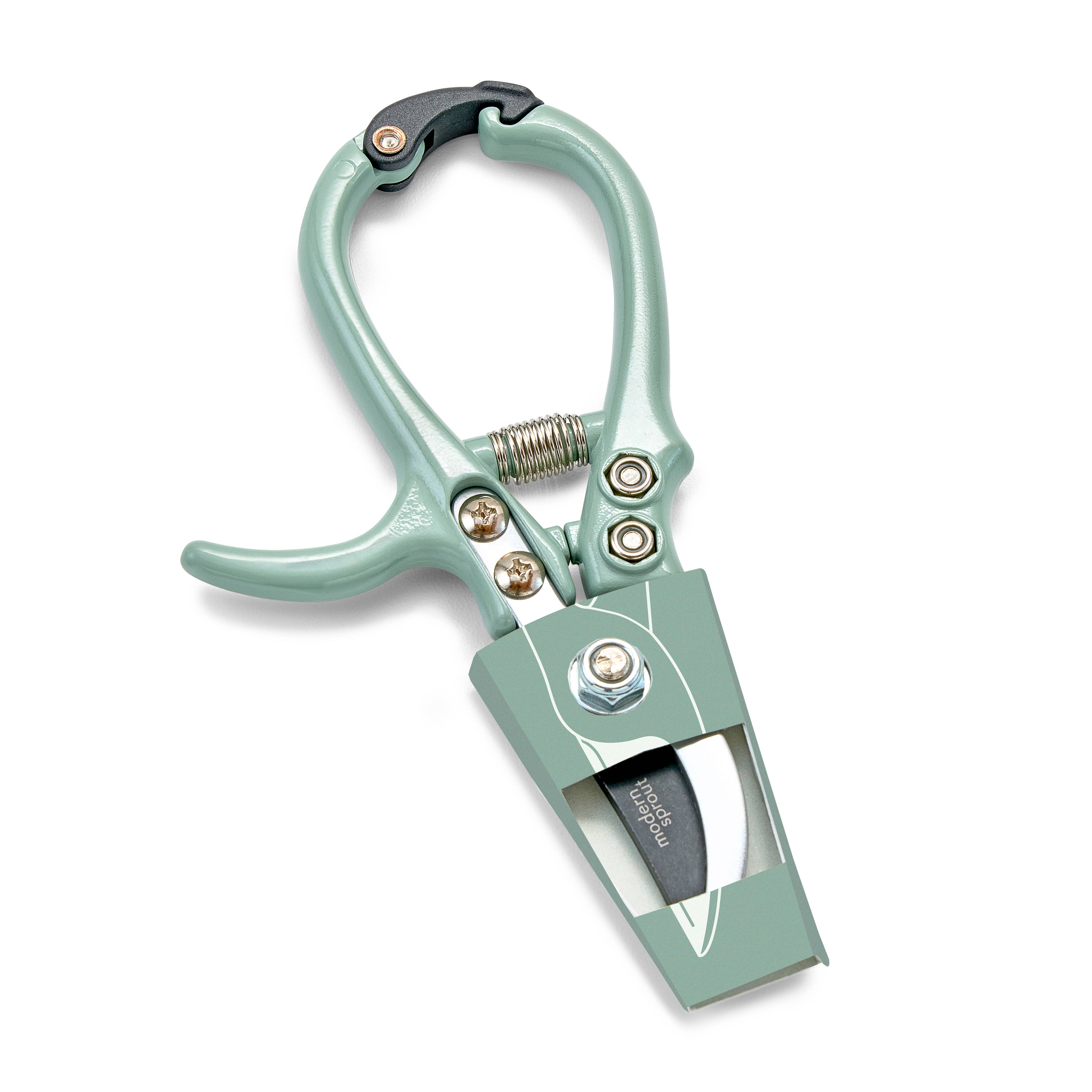 Modern Sprout garden pruners with sharp blades and ergonomic handles for precise trimming of garden plants and shrubs.