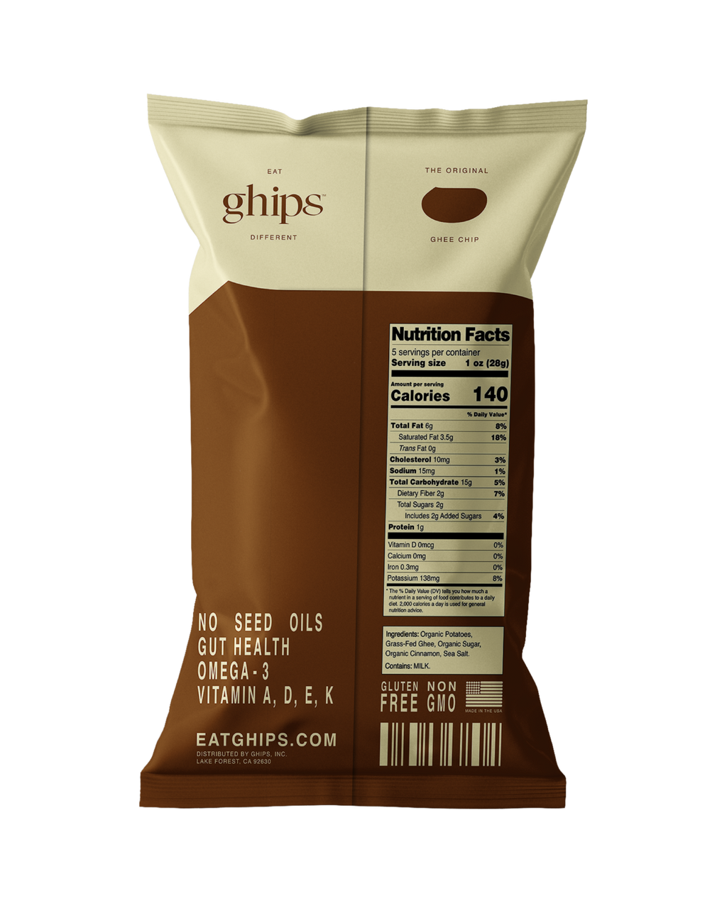 Ghips Churro Ghee Potato Chips — 5 oz