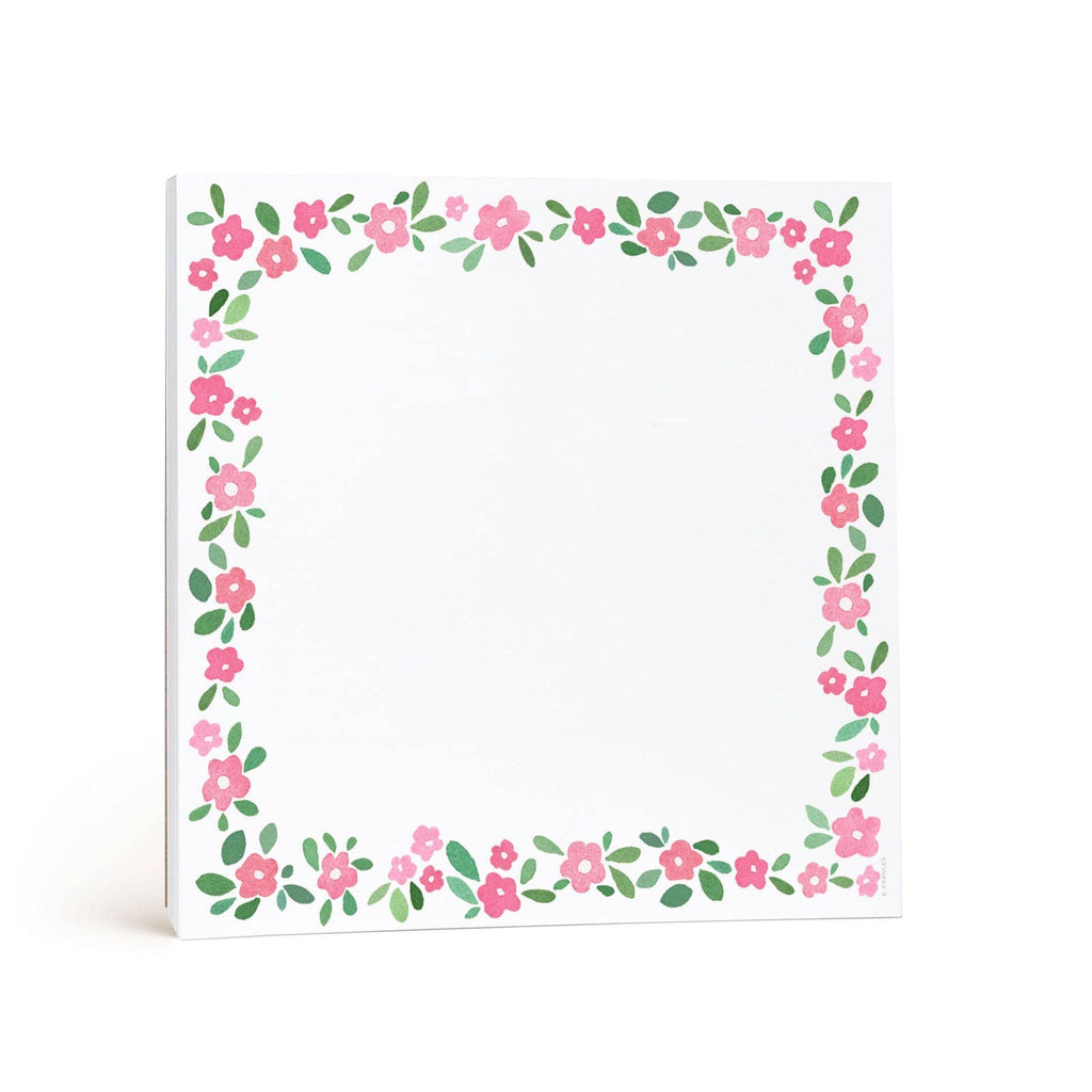 E. Frances Paper Petal Chunky Notepad with floral paper cover and multiple pages, ideal for note-taking and writing.