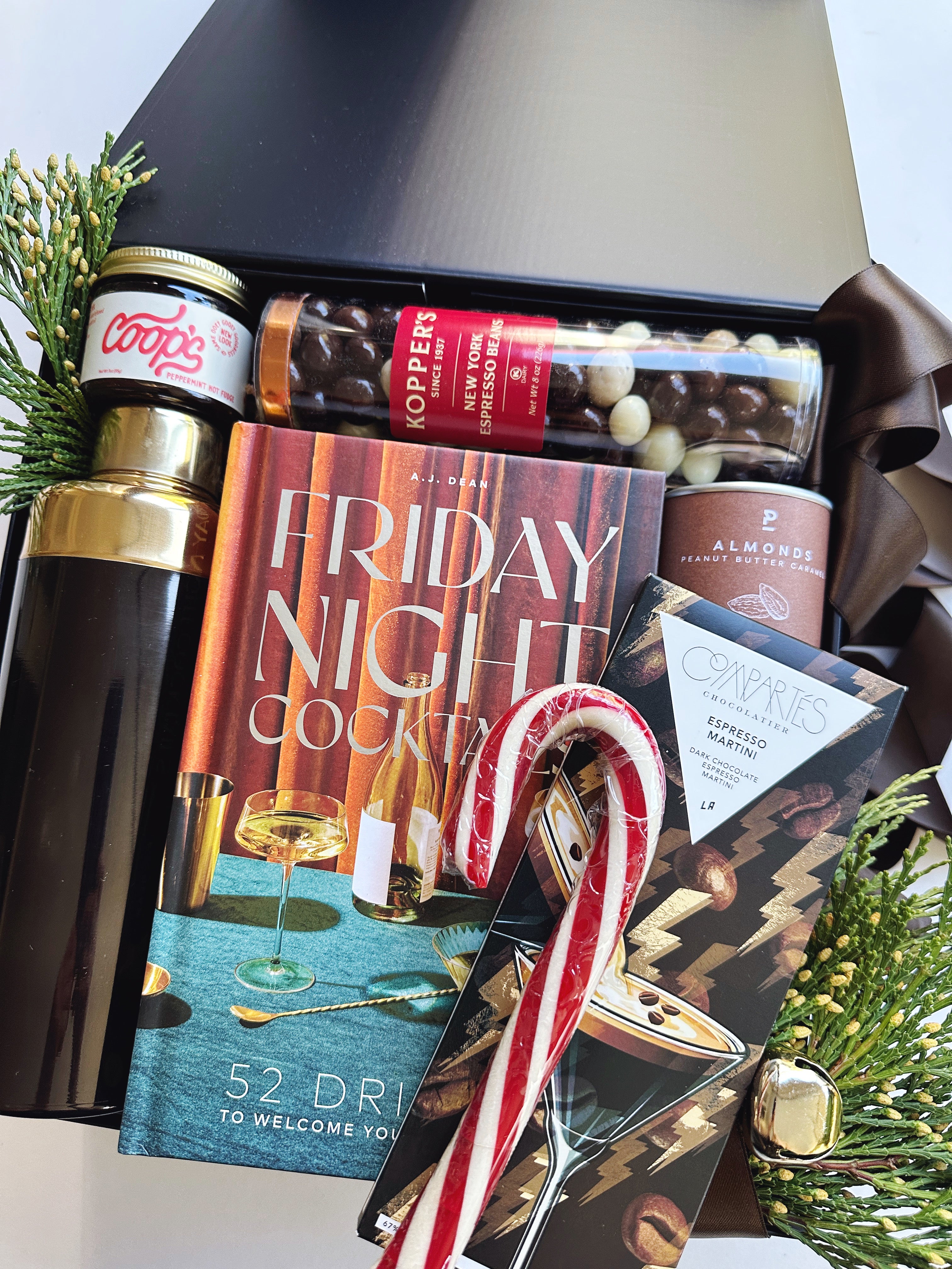 Poppins & Post gift box with colorful "spirits" themed packaging for festive celebrations and holiday gifting.