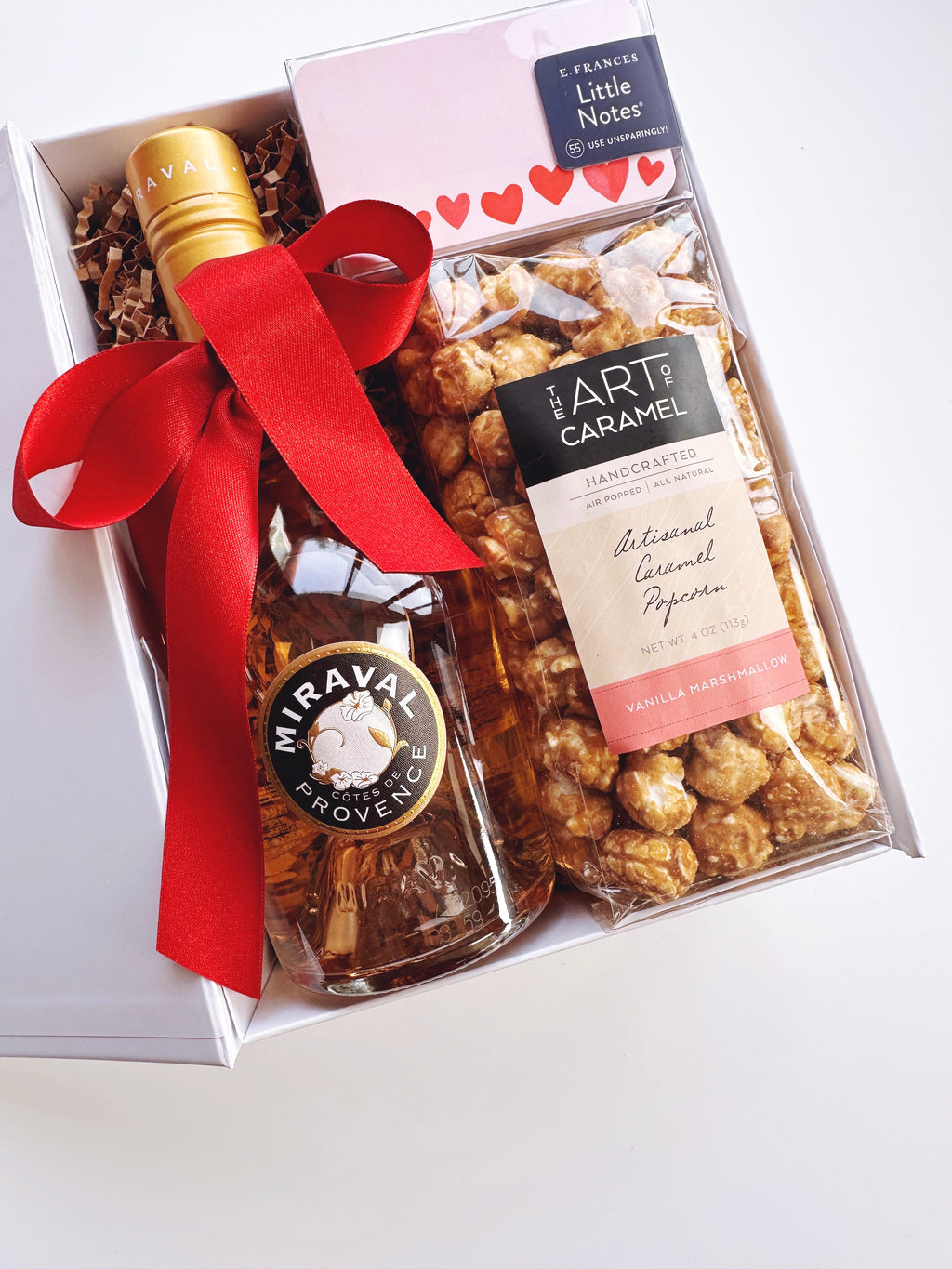 Sending Love gift box by Poppins & Post, featuring a beautifully arranged assortment of thoughtful gifts in an elegant box.