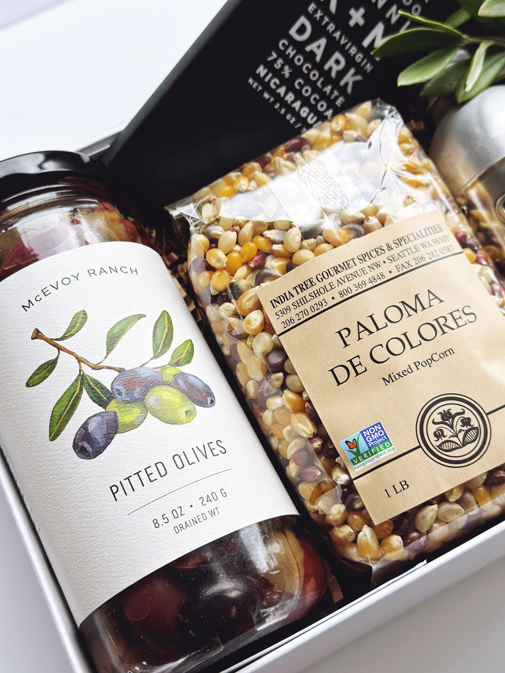 Poppins & Post Napa Valley Favorites Gift Box with assorted local treats and stylish packaging for gifting.