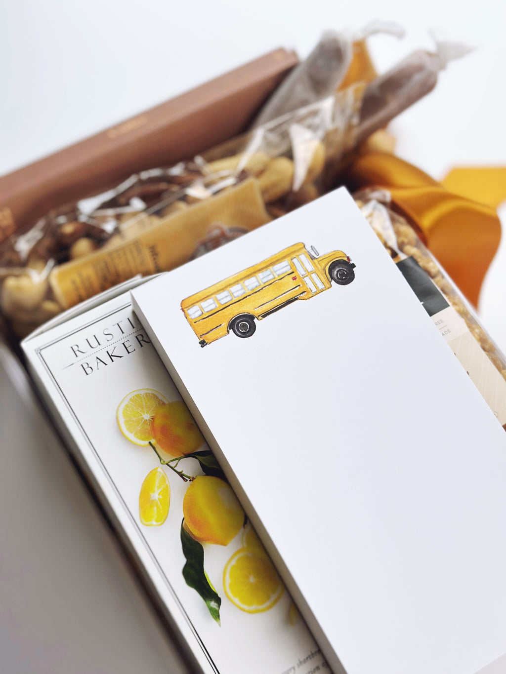 Poppins & Post teacher appreciation gift box with colorful stationery and thank-you notes, ideal for celebrating educators.