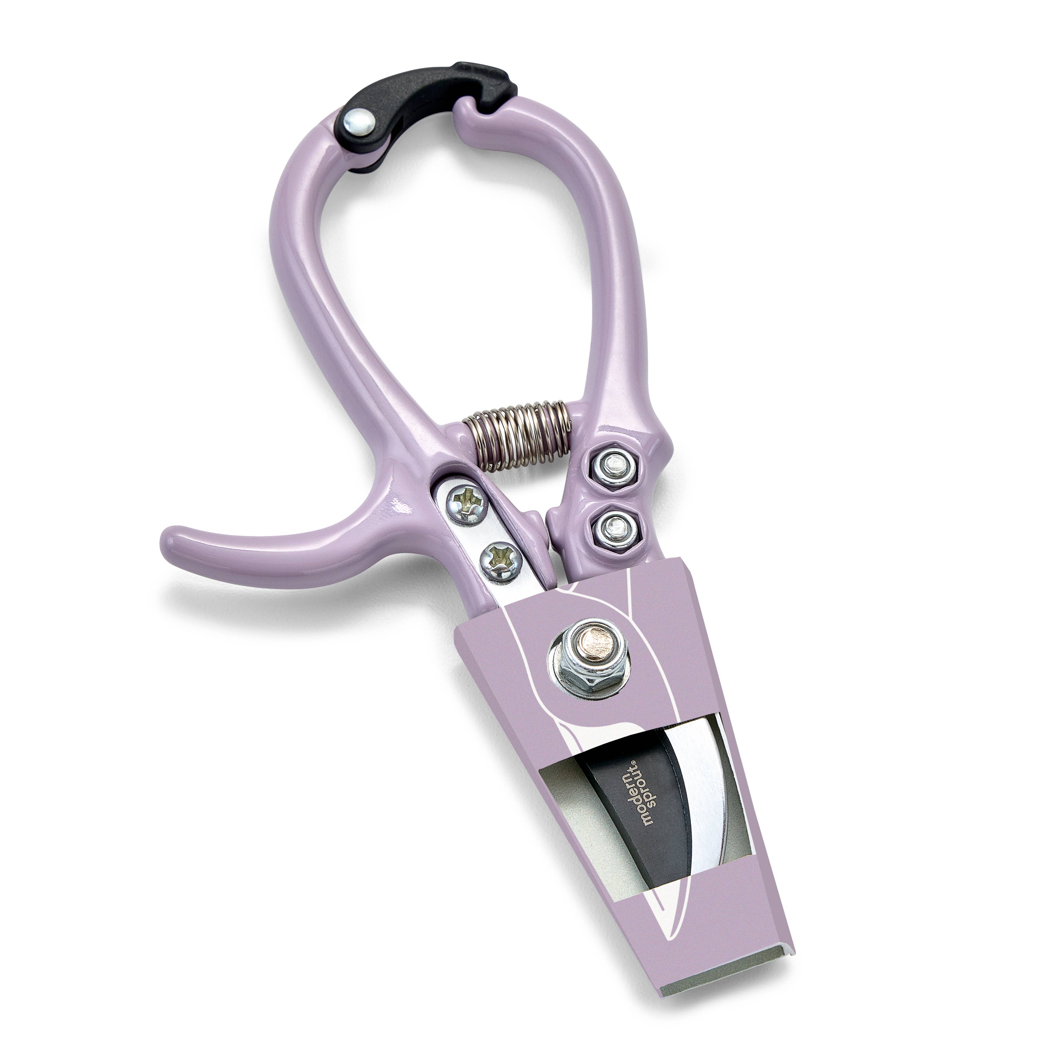 Modern Sprout garden pruners with ergonomic handles and sharp blades for precise trimming of plants and bushes in the garden.