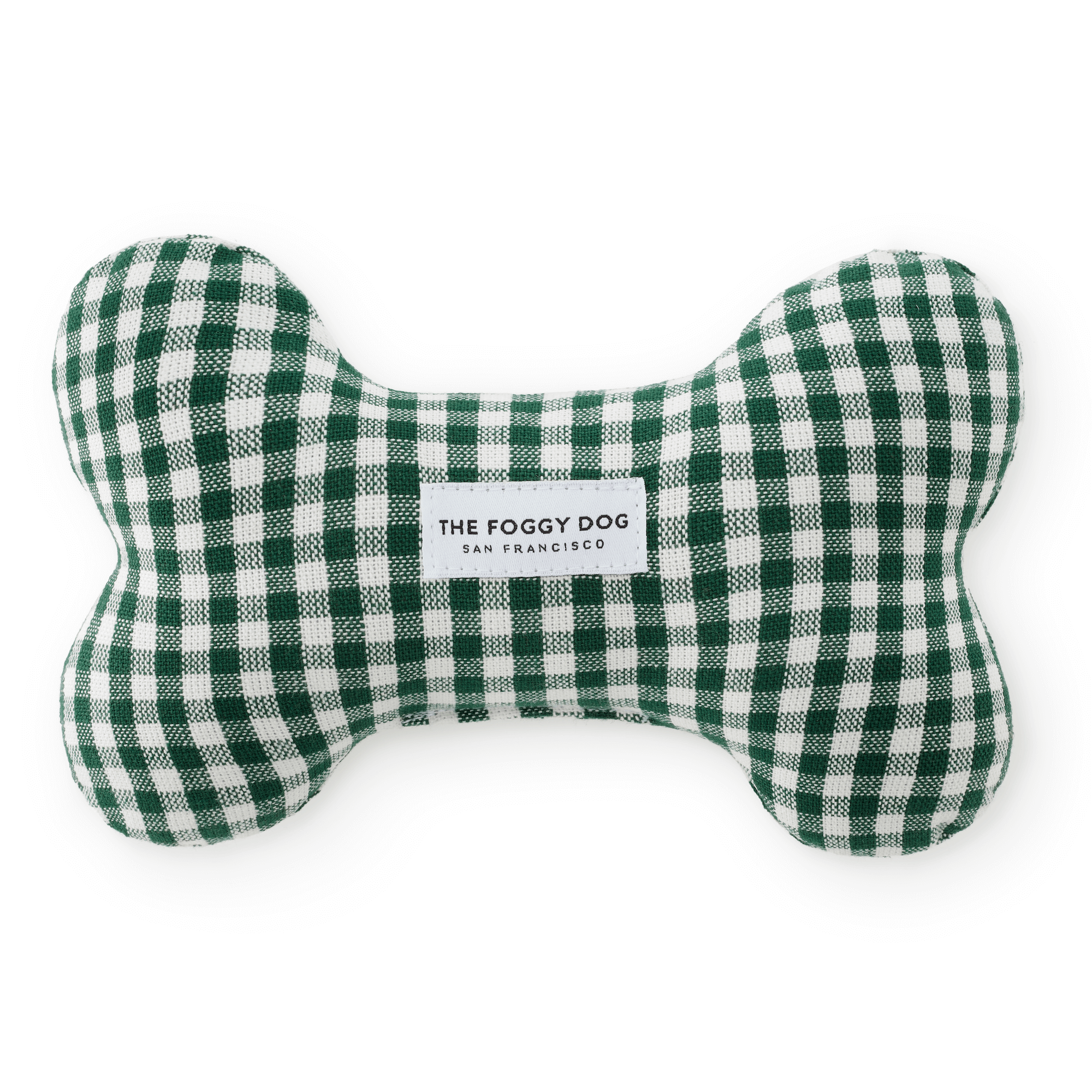 Evergreen Gingham Dog Squeaky Toy