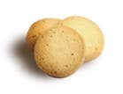 Lady Joseph Pure Butter Cookies, close-up of golden, flaky snack cookies on a white background.