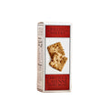 Rustic Bakery chipotle and cayenne flavored crackers with visible spicy seasoning and crispy texture on a rustic background.