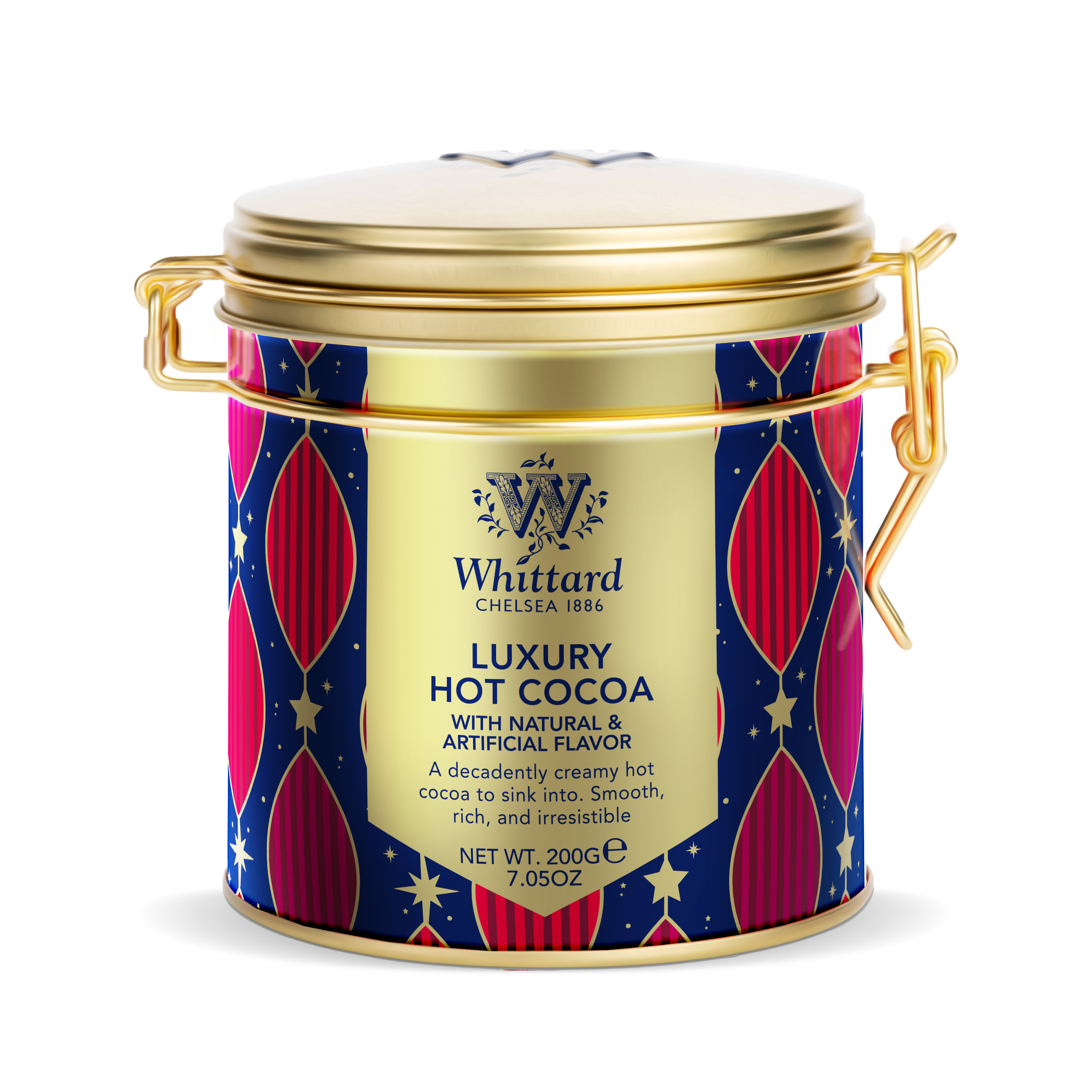 Whittard of Chelsea luxury hot chocolate snack in a stylish packaging, perfect for a rich, indulgent treat.