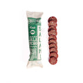 Foustman Artisan Salami packaging with salami sticks on a white background