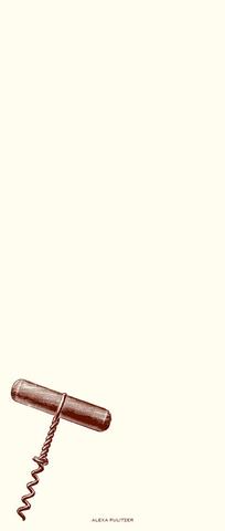 Alexa Pulitzer Wine Pull Long Pad, a white paper pad with elegant design, used for wine events or tastings.